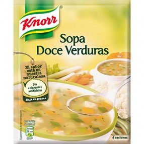 KNORR sopa de doce verduras sobre 41 grs